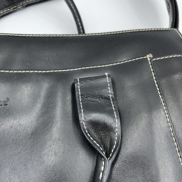 Samsonite Messenger Bag Laptop Case Black Leather Carry On - Picture 11 of 11